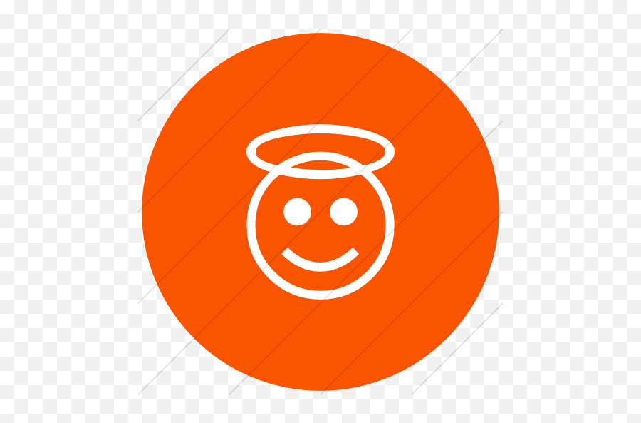 Orange Classic Emoticons Smiling Face - Happy Emoji,Halo Emoticon