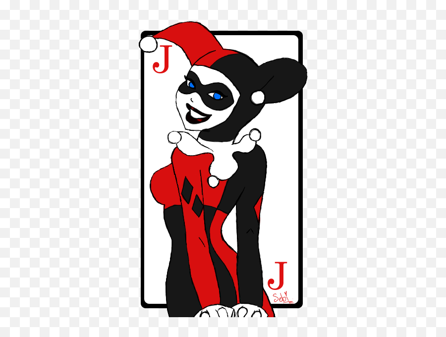 Joker And Harley Quinn Cartoon Wallpaper - Art Harley Quinn Card Emoji,The Emojis Harley Quinn Drawings