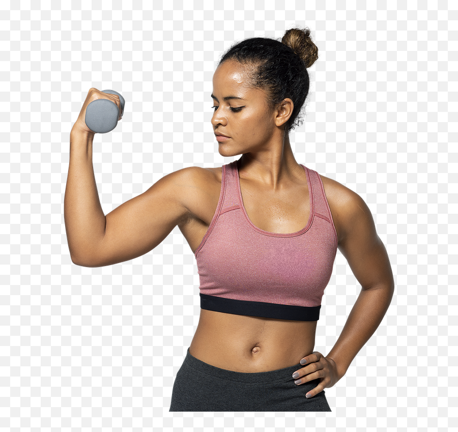 Fit Young Woman Dumbbell Exercise Transparent Png Png Mart Emoji,Workout Emojis Png