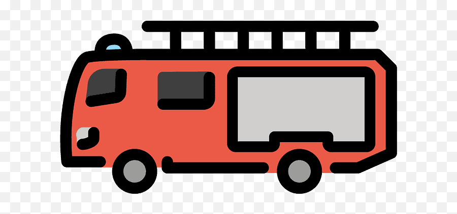 Fire Engine Emoji Clipart - Commercial Vehicle,Pickup Truck Emoji