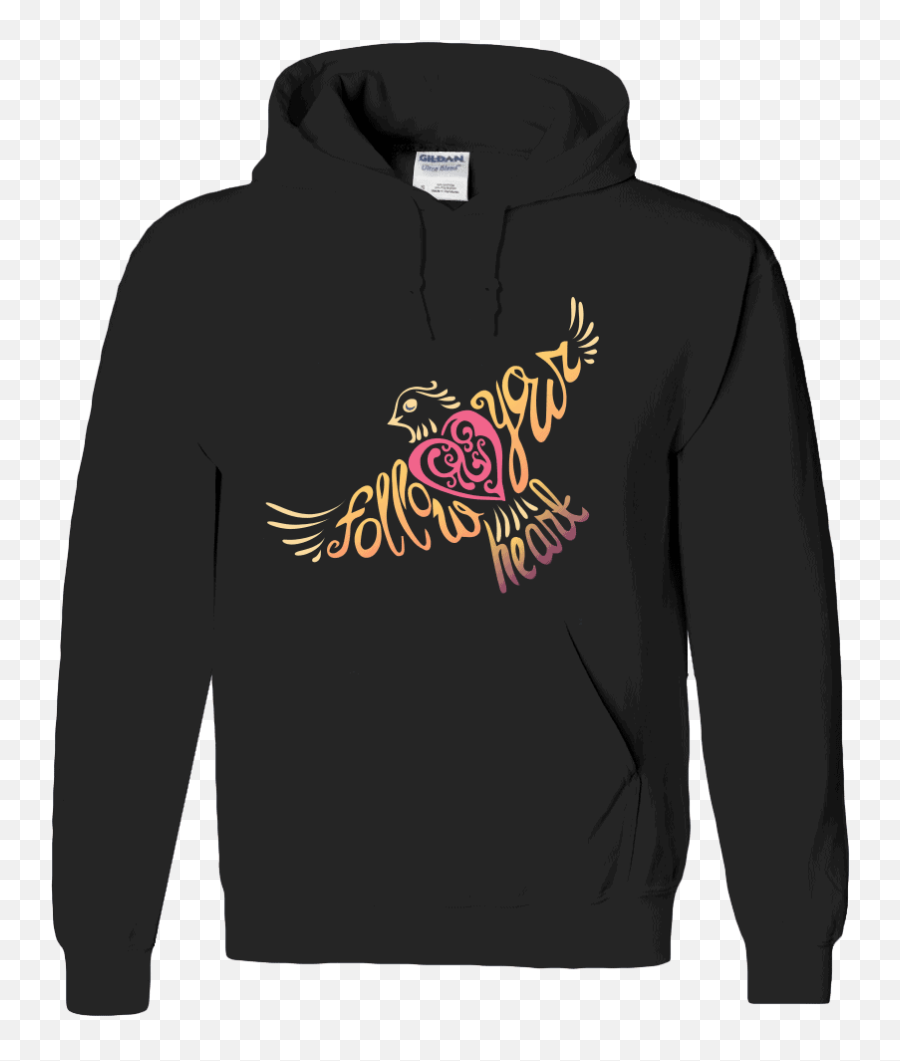 Follow Your Heart Hoodie Design Emoji,Emoji Pullover Hoodie