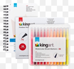King Art 72pc Fineliner Pens U0026 Watercolor Markers With Mixed Emoji,Emoticons Zentangle