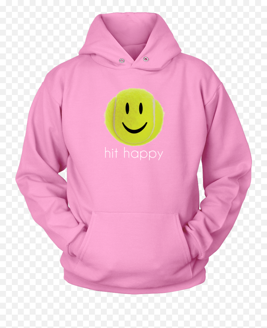 Hit Happy Tennis Hoodie Emoji,Emojis Cozy Pullover