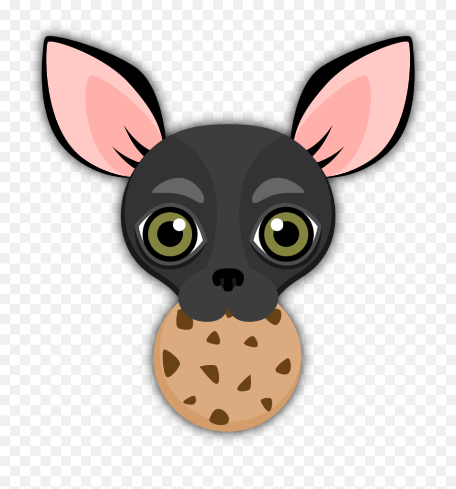 Black Chihuahua Emoji Stickers For - Emoji,Chocolate Chip Emoji