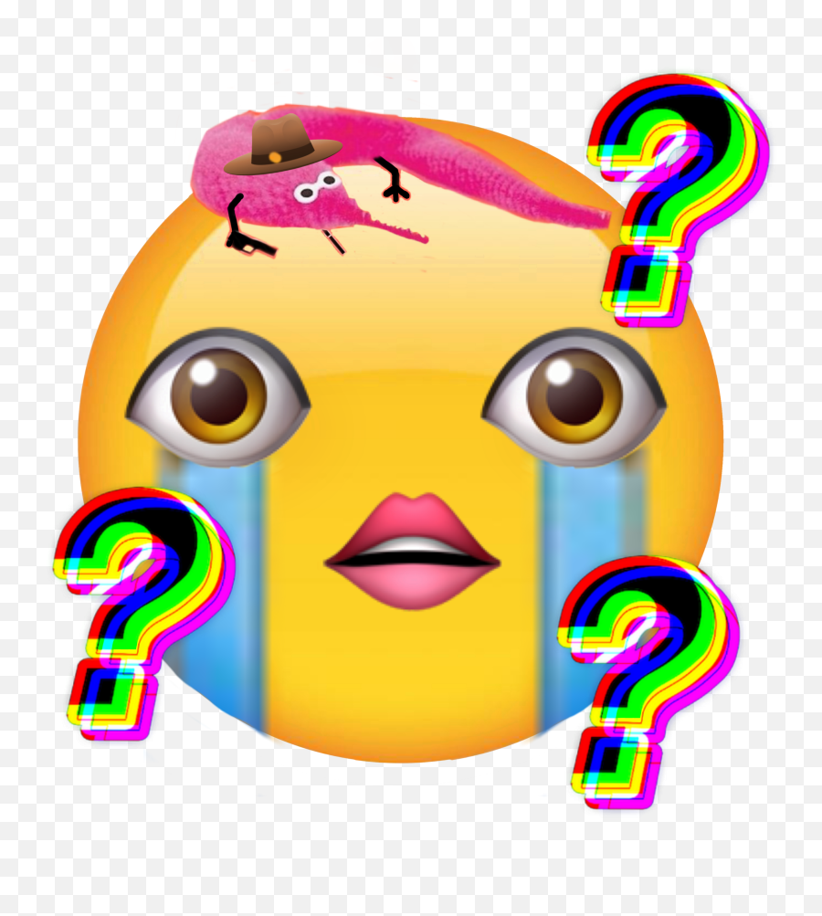 Emoji Cryingemoji Confused Sticker - Happy,Confused Emoji Clipart