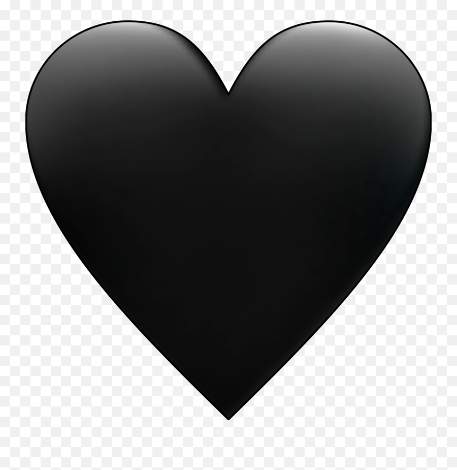 Heart Black Blackheart Emoji Iphone Sticker By Jk - Girly,Black Heart Emoji Iphone