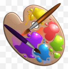 Creative Clipart Paint Palette - Paint Brushes Clipart Png Emoji,Palette Emoji