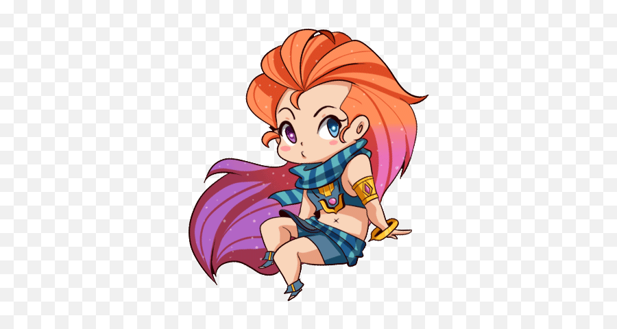 Wadanoharaandthegreatbluesea - Gif Zoe League Of Legends Emoji,Kanna Emoji