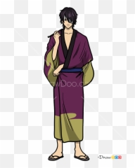 How To Draw Takasugi Shinsuke Gintama - Traditional Emoji,Mask Kimono Party Emoji
