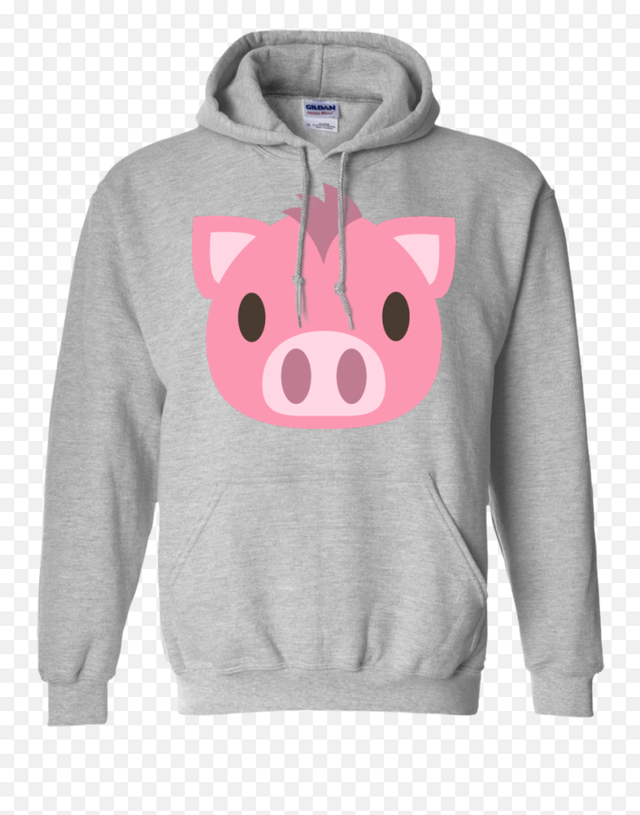 Download Pig Face Emoji Hoodie - Sweatshirt Png Image With Dunder Mifflin Hoodie Gray,Pig Emoji Png