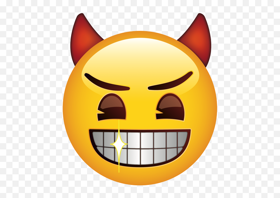 Emoji U2013 The Official Brand Beaming Face With Devil Horns - Smile Emoji With Missing Tooth,Devil Emoji