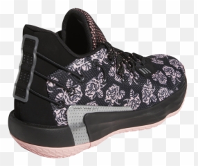 Adidas Sneakers Are Covered With Pink Roses - Adidas Dame 7 Rose City Emoji,Dame Emoticons