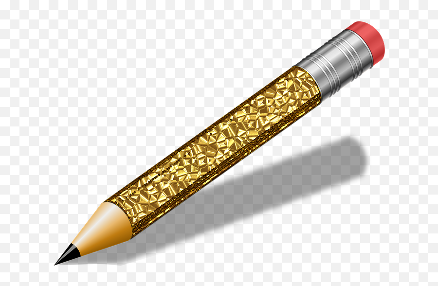 Free Photo Pencil Gold Foil Pencil - Golden Pencil Emoji,Gold Sky Emotions