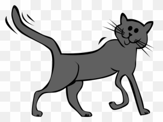 A Cartoon Cat Download Free Clip Art - Cat Walking Cartoon Png Emoji,White Dancing Cat Emoticon