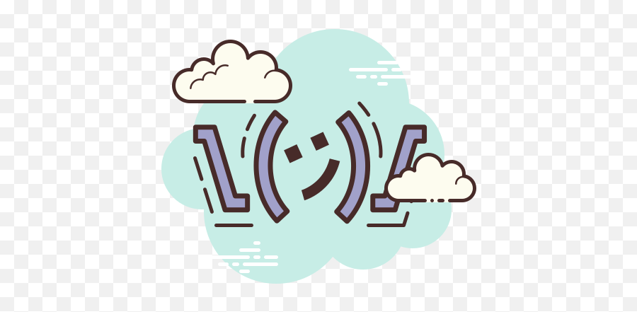Shrug - Notes App Aesthetic Cloud Emoji,Whrug Emoticon