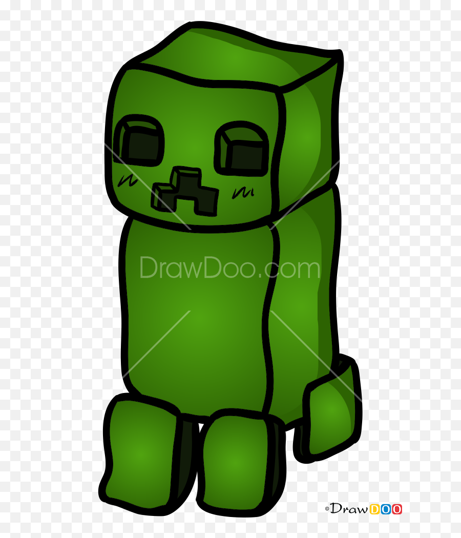 How To Draw Creeper Chibi - Fictional Character Emoji,Creeper Emoji