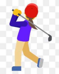 Woman Golfing Emoji - Emoji Golf,Golf Emoji