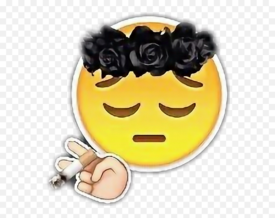 Smoking Emoji Sad Depresed Sticker - Sad Smoking Emoji,Sad Emoji Meme