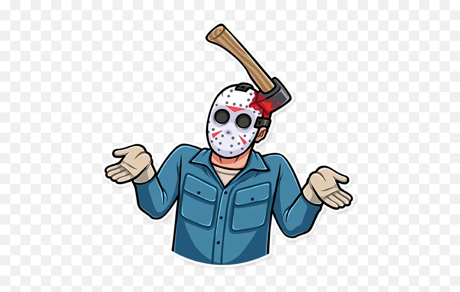 Telegram Sticker 22 From Collection Jason Voorhees - Jason Voorhees Sticker Whatsapp Emoji,Jason Friday The 13th Emoji