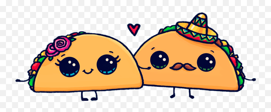 Taco Sticker Challenge On Picsart - Dibujos Kawaii De Comida Emoji,Tacos Emoji