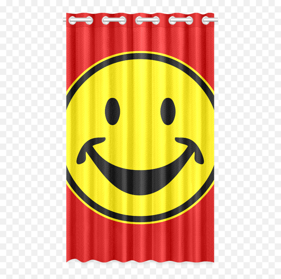 Funny Yellow Smiley For Happy People New Window Curtain - Walmart Curtains Bedroom Emoji,Emoticons On Pixel Look Weird
