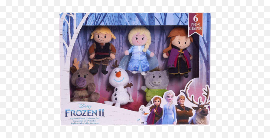 Disney Frozen 2 Stylized Plush Collector Set - Frozen Soft Toys Set Emoji,Emotions Plush