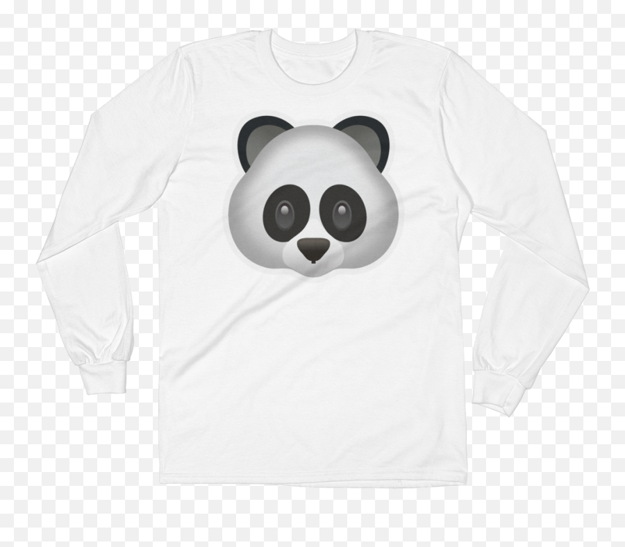 Download Hd Menu0027s Emoji Long Sleeve T - Shirt Panda Long Sleeve,Panda Emoji Png