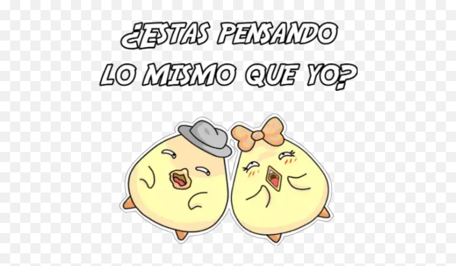 Pollitos 6 Stickers For Whatsapp - Happy Emoji,Emoji Pensando