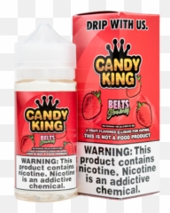 Candy King Premium E - Candy King 100 Belts Strawberry 6mg Emoji,Emoji Liquids Peach Rings Vape Juice