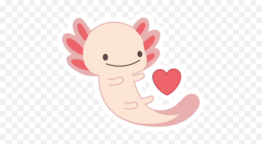 Cute Axolotl Sticker - Axolotl Cute Stickers Emoji,Kawaii Buff Cat Emoticon
