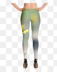 Yellow Flower Leggings For Women - Girls In Yoga Pants Emoji,Yellow Emoji Outfits