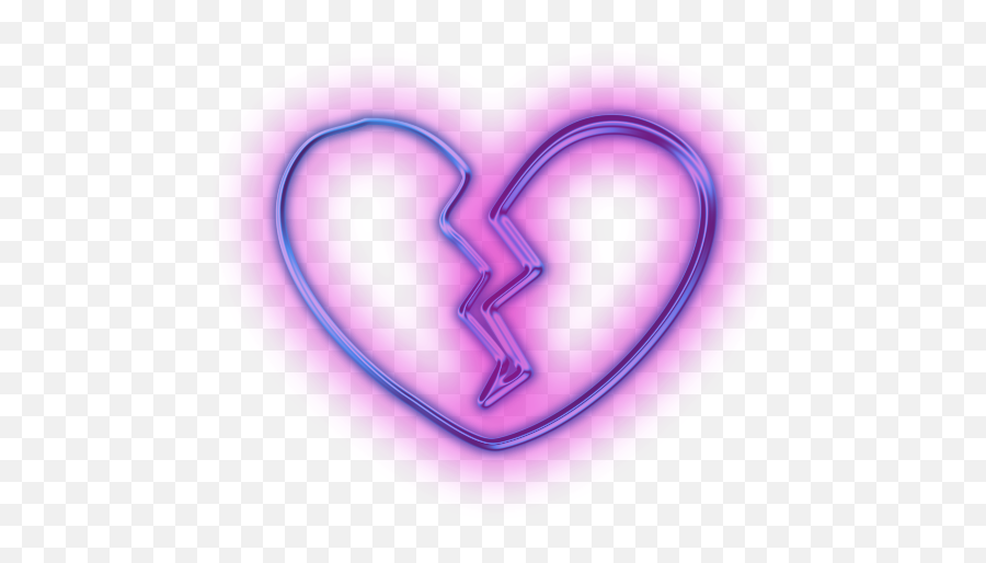 Bold Ideas Pink Heart Clipart Broken Icon Pencil And - Purple Neon Transparent Heart Emoji,Broken Heart Emoticon Facebook Status