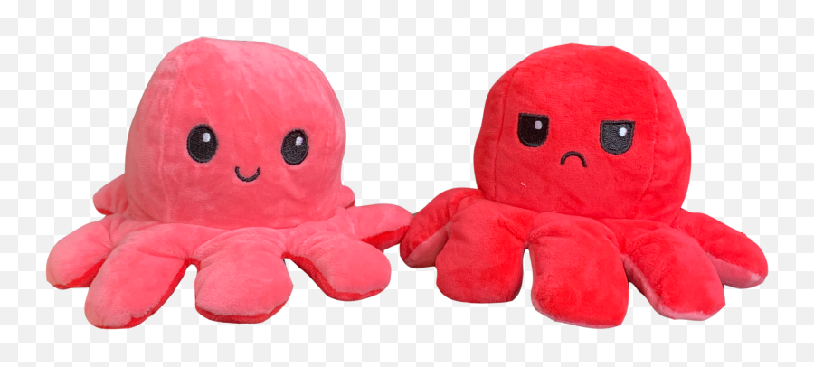 Reversible Moody Octopus Double - Sided Flip Octopus Plush Emoji,Emojis Of The Octopus