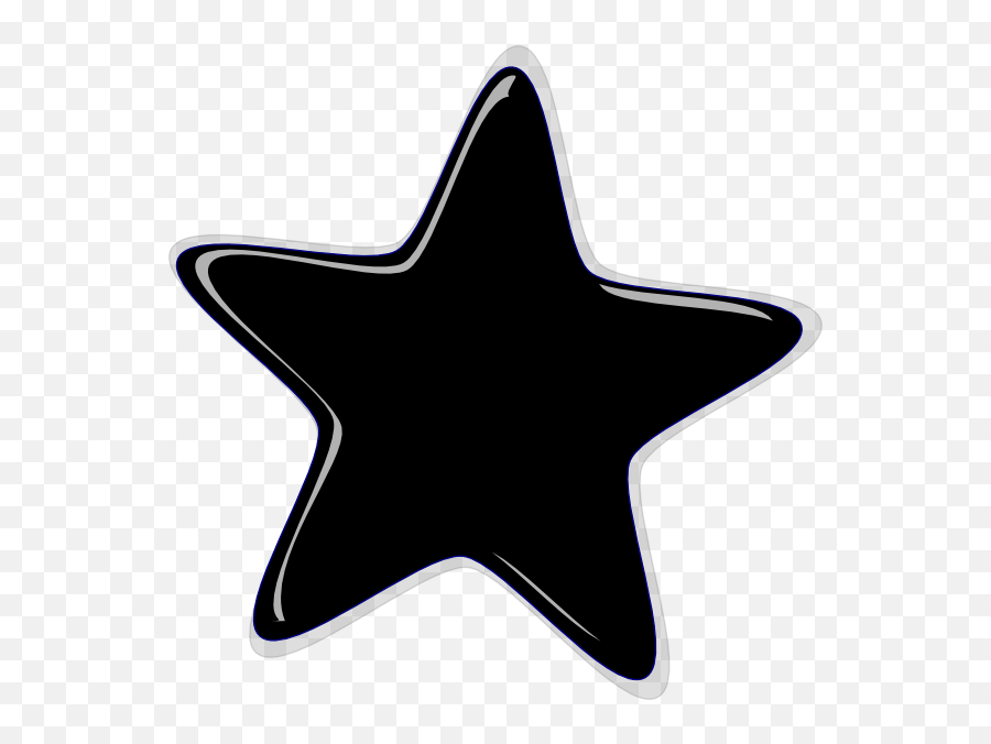 Black Star Clip Art At Clkercom - Vector Clip Art Online Emoji,Blackstar Emoticon