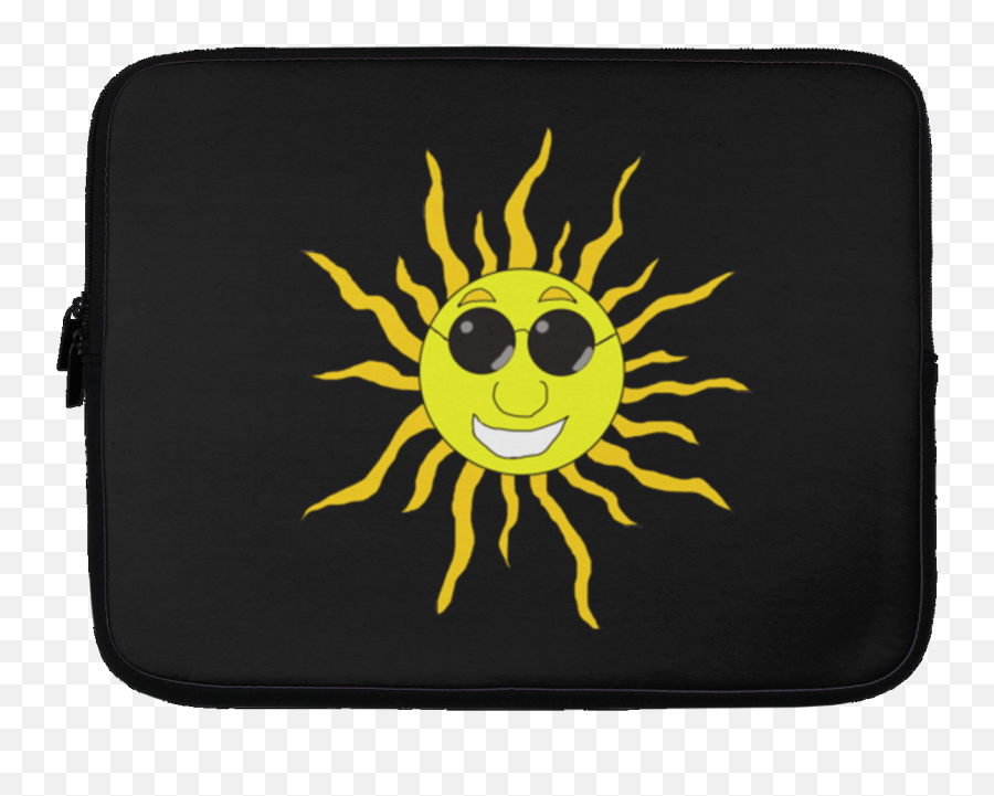 Fun Hipster Sun With Glasses Laptop Sleeve U2013 13 Inch Emoji,Laptop Emoticons