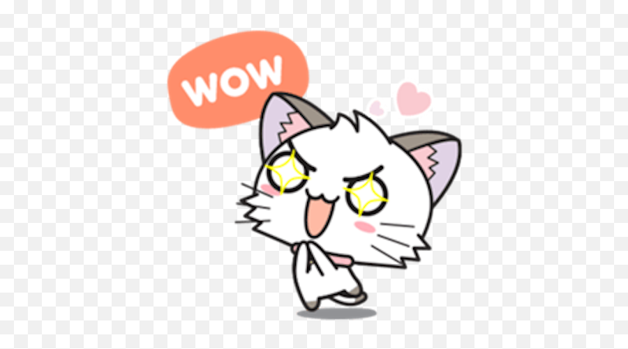 Lovely Meow Sticker By Binh Pham Emoji,Cat Text Line Emoticons