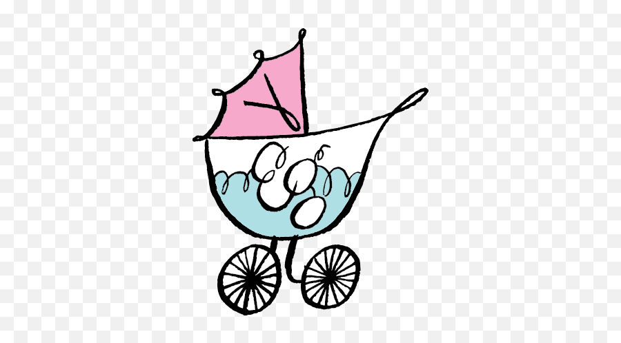 Erica Golden - Vintage Baby Carriage Silhouette Emoji,Baby Home Emotion Stroller