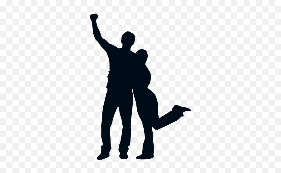 Family Couple Cheering Silhouette Transparent Png U0026 Svg Vector Emoji,Default Dance Emoticon