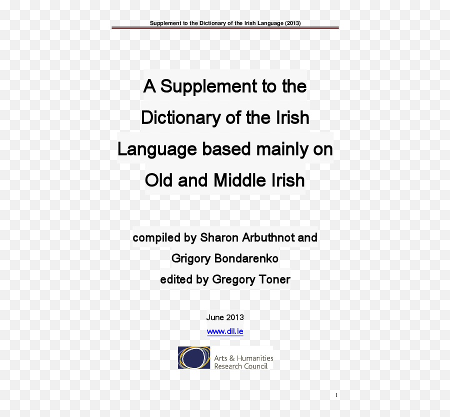 Pdf Supplement To The Dictionary Of The Irish Language Emoji,Distraint Emotions