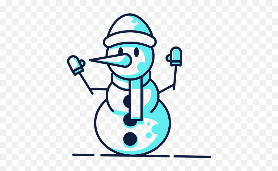 Cute Snowman Gloves Hat Scarf Cyan - Desenhar Um Boneco De Neve Com Luvas Emoji,Emoji Hat And Gloves