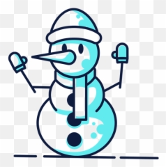 Cute Snowman Gloves Hat Scarf Cyan - Desenhar Um Boneco De Neve Com Luvas Emoji,Emoji Hat And Gloves