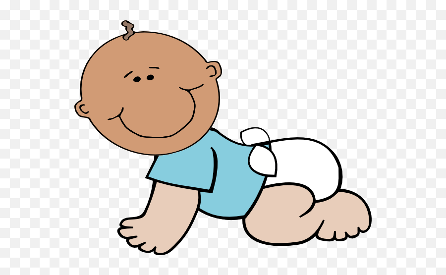 Baby In Diaper Clipart Image - Neutral Baby Clip Art Emoji,Diaper Emoji