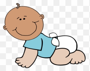 Baby In Diaper Clipart Image - Neutral Baby Clip Art Emoji,Diaper Emoji