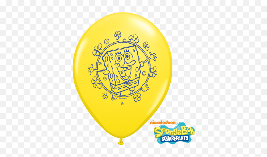 Spongebob Squarepants 12in Latex Balloon 6ct Emoji,Latex Emoticon