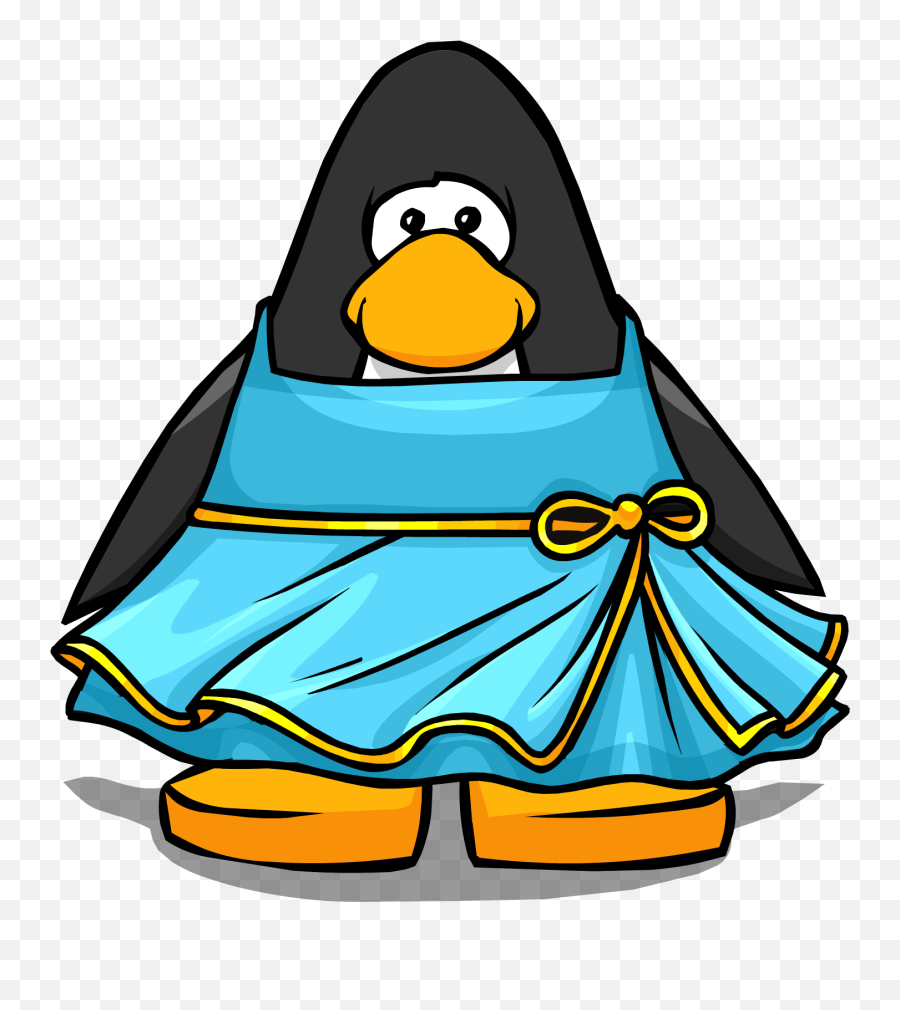 Blue - Club Penguin In A Dress Emoji,Emojis Dresses