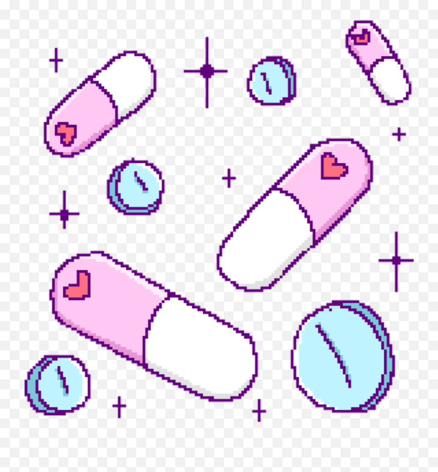 Cute Pixel Medicine Remedy Sticker By - Transparent Cute Pixel Art Png Emoji,Drug Emoji