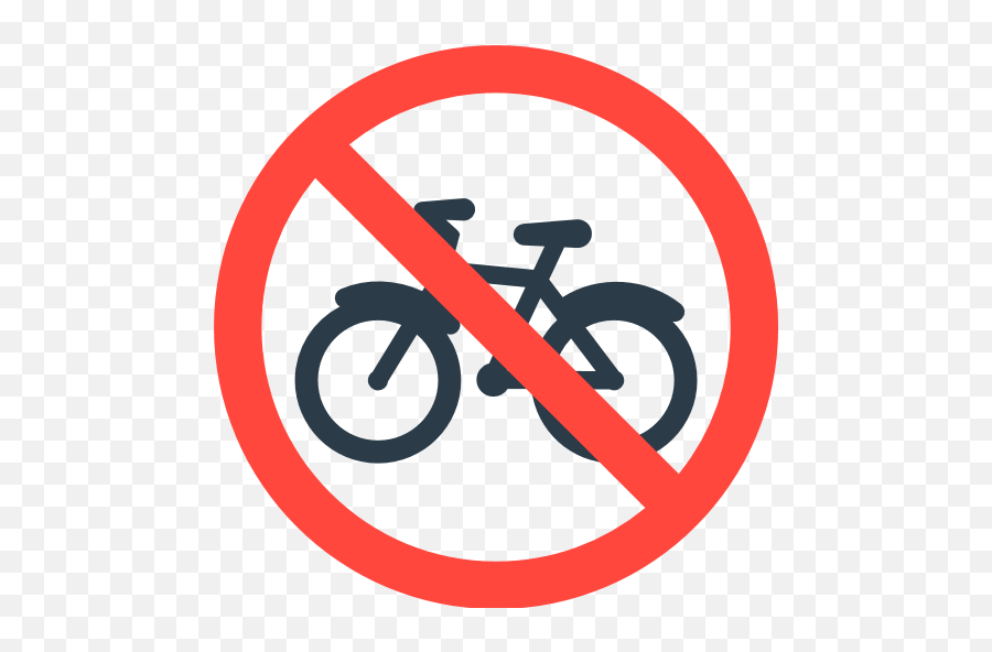 No Bicycles - No Delivery Sign Emoji,Road Emoji