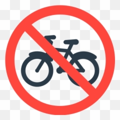 No Bicycles - No Delivery Sign Emoji,Road Emoji