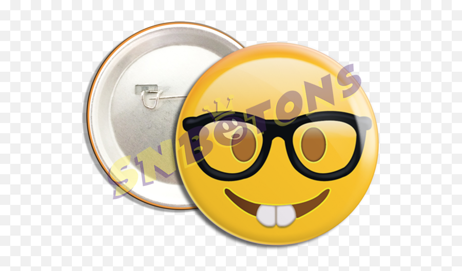 Boton - Face With Glasses Emoji,Quadradinhos De Emoticons