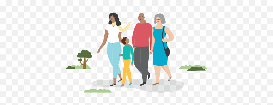 Download Illustration Of A Family Going For A Walk In The - Conversation Emoji,Walking Emoji Png